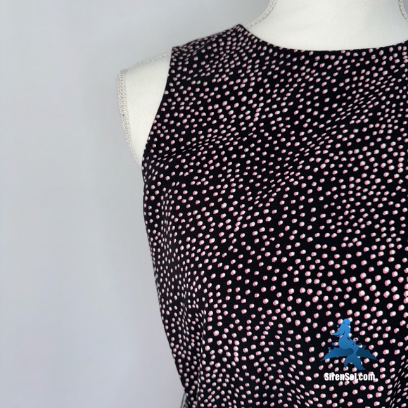 1171 Express Sleeveless Dress – Size S/P – Black & Pink Dot Print - Picture 5 of 14